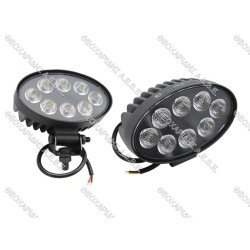 ΦΑΝΑΡΙ ΟΒΑΛ ΕΜΠΡΟΣ ΛΕΥΚΟ ΚΑΙ ΠΟΡΤΟΚΑΛΙ 8+8 LED ΒΙΔΩΤΟ 10-30V AgroEquip