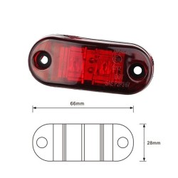 ΦΩΤΑ ΟΓΚΟΥ 2LED 12-24V 0,5w ΜΕΓΑΛΑ ΚΟΚΚΙΝΟ AgroEquip