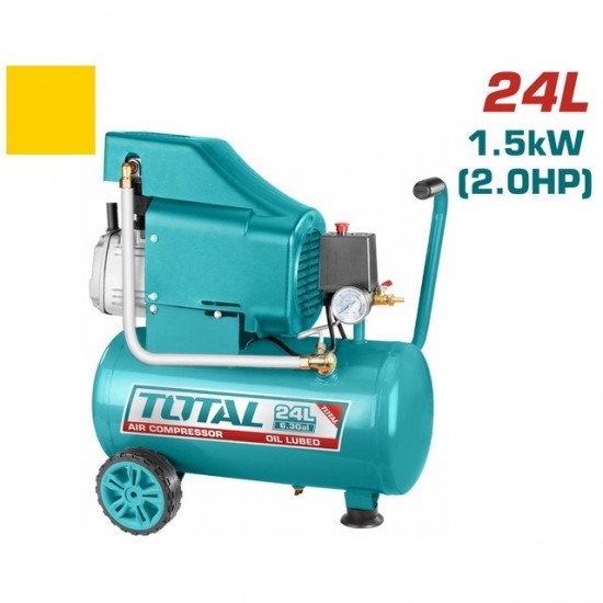 TOTAL ΑΕΡΟΣΥΜΠΙΕΣΤΗΣ ΛΑΔΙΟΥ 1.5kW / 2HP / 24Lit (TC202416) ΕΡΓΑΛΕΙΑ ΑΕΡΟΣ