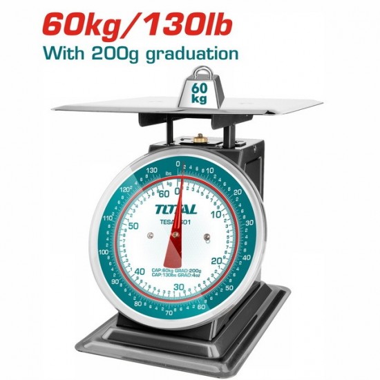 TOTAL ΖΥΓΑΡΙΑ ΕΛΑΤΗΡΙΟΥ 60Kg (TESA5601) ΔΙΑΦΟΡΑ