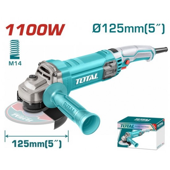 TOTAL ΕΠΑΓΓ. ΓΩΝΙΑΚΟΣ ΛΕΙΑΝΤΗΡΑΣ 1.100W - 125mm (TG11012556E) ΤΡΟΧΟΙ