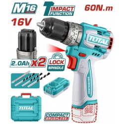 TOTAL ΕΠΑΓΓ. ΔΡΑΠ/ΒΙΔΟ ΚΡΟΥΣΤΙΚΟ ΜΠΑΤ. Li-ion 16V / 2Ah / 60Nm / 2 ΜΠΑΤ (TIDLI16682) TOTAL ΕΠΑΓΓ. ΔΡΑΠ/ΒΙΔΟ ΚΡΟΥΣΤΙΚΟ ΜΠΑΤ. Li-ion 16V / 2Ah / 60Nm / 2 ΜΠΑΤ (TIDLI16682)