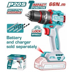 TOTAL ΕΠΑΓΓ. ΔΡΑΠΑΝΟΚΑΤΣΑΒΙΔΟ ΚΡΟΥΣΤΙΚΟ ΜΠΑΤ. Li-ion 20V / 66Nm BL Motor ΧΩΡΙΣ ΜΠΑΤ & ΦΟΡΤΙΣΤΗ (TIDLI206681) TOTAL ΕΠΑΓΓ. ΔΡΑΠΑΝΟΚΑΤΣΑΒΙΔΟ ΚΡΟΥΣΤΙΚΟ ΜΠΑΤ. Li-ion 20V / 66Nm BL Motor ΧΩΡΙΣ ΜΠΑΤ & ΦΟΡΤΙΣΤΗ (TIDLI206681)