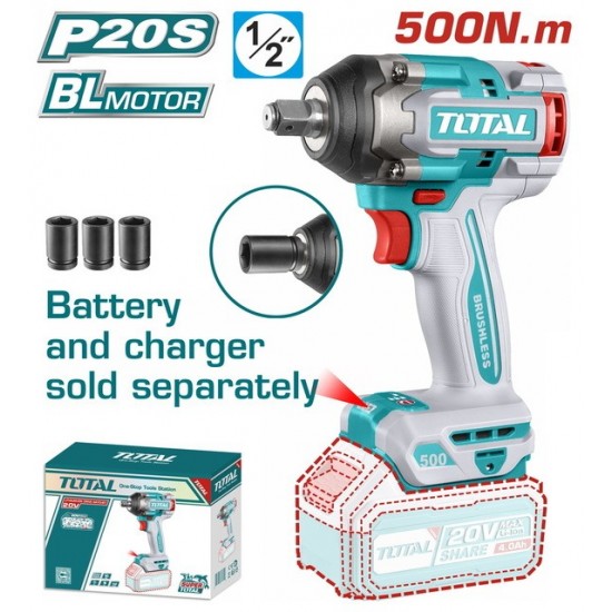 TOTAL ΕΠΑΓΓ. ΜΠΟΥΛΟΝΟΚΛΕΙΔΟ ΜΠΑΤ. Li-ion 20V / 500Nm ΧΩΡΙΣ ΜΠΑΤΑΡΙΑ & ΦΟΡΤΙΣΤΗ (TIWLI20501) ΔΡΑΠΑΝΟΚΑΤΣΑΒΙΔΑ TOTAL ΕΠΑΓΓ. ΜΠΟΥΛΟΝΟΚΛΕΙΔΟ ΜΠΑΤ. Li-ion 20V / 500Nm ΧΩΡΙΣ ΜΠΑΤΑΡΙΑ & ΦΟΡΤΙΣΤΗ (TIWLI20501) ΔΡΑΠΑΝΟΚΑΤΣΑΒΙΔΑ