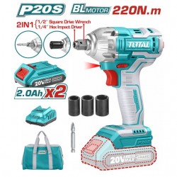 TOTAL 2 σε 1 ΜΠΟΥΛΟΝΟΚΛΕΙΔΟ & ΚΑΤΣΑΒΙΔΙ ΜΠΑΤ. Li-ion 20V / 2Ah / 2 ΜΠΑΤΑΡΙΕΣ (TIWLI20208) TOTAL 2 σε 1 ΜΠΟΥΛΟΝΟΚΛΕΙΔΟ & ΚΑΤΣΑΒΙΔΙ ΜΠΑΤ. Li-ion 20V / 2Ah / 2 ΜΠΑΤΑΡΙΕΣ (TIWLI20208)