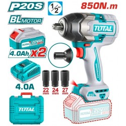 TOTAL ΕΠΑΓΓ. ΜΠΟΥΛΟΝΟΚΛΕΙΔΟ ΜΠΑΤ. Li-ion 20V / 4Ah / 850Nm / 2 ΜΠΑΤΑΡΙΕΣ (TIWLI2085) TOTAL ΕΠΑΓΓ. ΜΠΟΥΛΟΝΟΚΛΕΙΔΟ ΜΠΑΤ. Li-ion 20V / 4Ah / 850Nm / 2 ΜΠΑΤΑΡΙΕΣ (TIWLI2085)