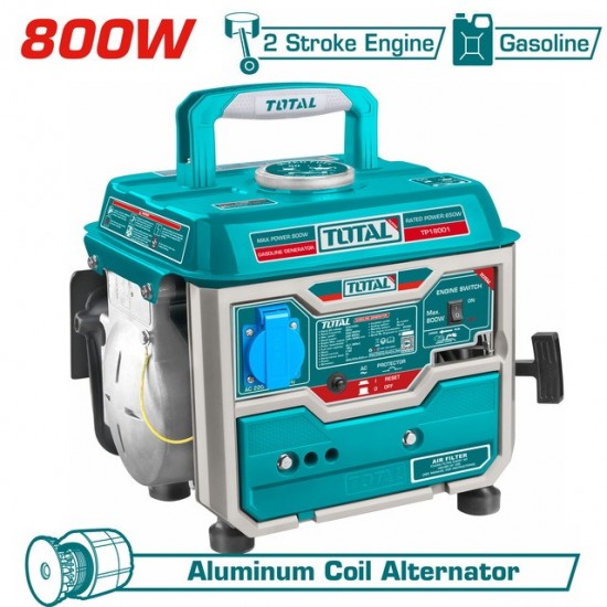 TOTAL ΗΛΕΚΤΡΟΓΕΝΝΗΤΡΙΑ ΒΕΝΖΙΝΗΣ 800W (TP18001) ΓΕΝΝΗΤΡΙΕΣ