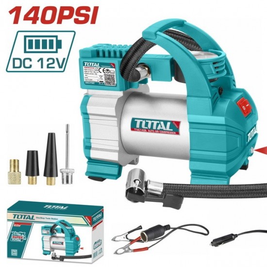 TOTAL ΚΟΜΠΡΕΣΕΡ ΑΕΡΟΣ ΑΥΤΟΚΙΝΗΤΟΥ 12V (TTAC1406) ΕΡΓΑΛΕΙΑ ΑΕΡΟΣ