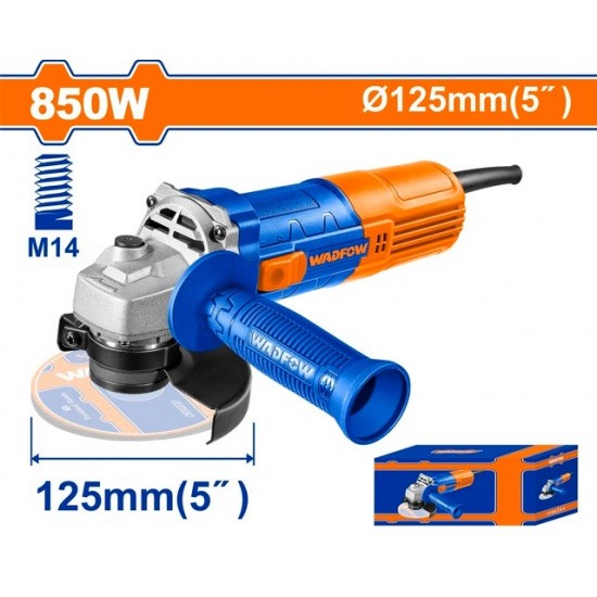 WADFOW ΓΩΝΙΑΚΟΣ ΤΡΟΧΟΣ 850W / 125mm (WAG15851) ΤΡΟΧΟΙ