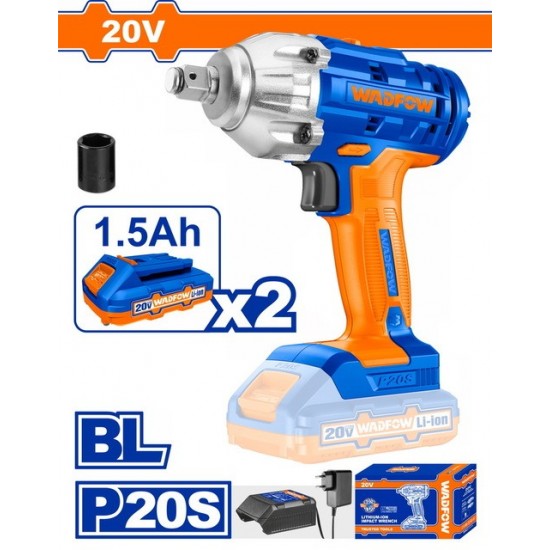 WADFOW ΜΠΟΥΛΟΝΟΚΛΕΙΔΟ ΜΠΑΤ. Li-ion 20V / 1.5Ah / 300Nm / 2 ΜΠΑΤ (WCD1512) ΔΡΑΠΑΝΟΚΑΤΣΑΒΙΔΑ WADFOW ΜΠΟΥΛΟΝΟΚΛΕΙΔΟ ΜΠΑΤ. Li-ion 20V / 1.5Ah / 300Nm / 2 ΜΠΑΤ (WCD1512) ΔΡΑΠΑΝΟΚΑΤΣΑΒΙΔΑ