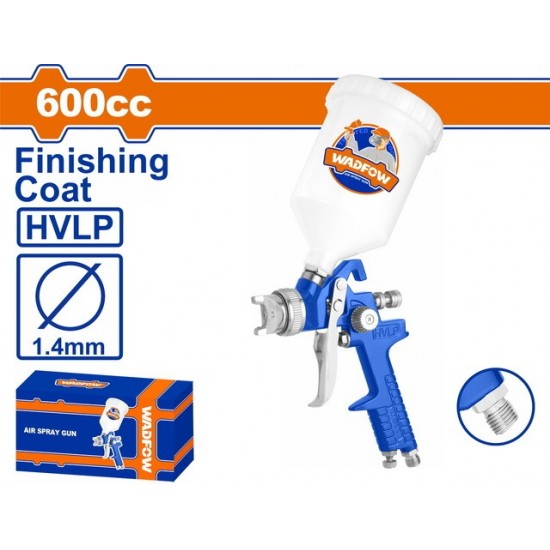 WADFOW ΠΙΣΤΟΛΙ ΒΑΦΗΣ ΑΝΩ ΔΟΧΕΙΟ ΠΛΑΣΤΙΚΟ HVLP 600cc / 1.4mm (WGA1506) ΕΡΓΑΛΕΙΑ ΑΕΡΟΣ