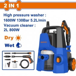 WADFOW 2σε1 ΠΛΥΣΤΙΚΟ ΝΕΡΟΥ 1.600W / 130 Bar / Brush motor & ΣΚΟΥΠΑ ΑΝΑΡΡΟΦ. 800W (WHP4A16) WADFOW 2σε1 ΠΛΥΣΤΙΚΟ ΝΕΡΟΥ 1.600W / 130 Bar / Brush motor & ΣΚΟΥΠΑ ΑΝΑΡΡΟΦ. 800W (WHP4A16)
