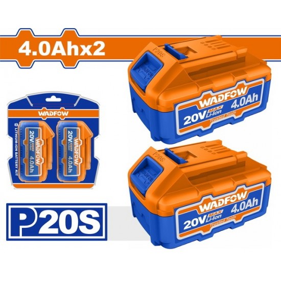 WADFOW ΣΕΤ 2τεμ ΜΠΑΤ. WLBP540 Li-ion 20V / 4Ah (WOS240685E) ΜΠΑΤΑΡΙΕΣ-ΦΟΡΤΙΣΤΕΣ