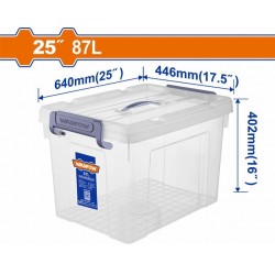 WADFOW ΠΛΑΣΤΙΚΟ ΚΟΥΤΙ ΑΠΟΘΗΚΕΥΣΗΣ ΔΙΑΦΑΝΟ 25" / 87Lit (WTB2390)