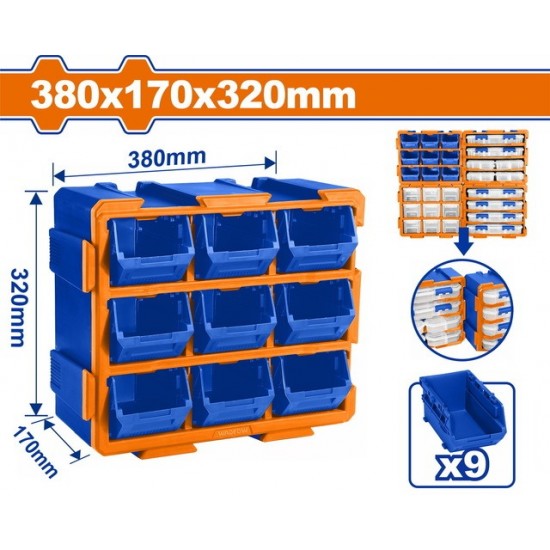 WADFOW ΣΥΡΤΑΡΙΕΡΑ ΑΠΟΘΗΚΕΥΣΗΣ ME ΣΚΑΦΑΚΙΑ 380X170X320mm (WTB8330) ΕΡΓΑΛΕΙΟΘΗΚΗ - ΕΡΓΑΛΕΙΟΦΟΡΟΙ - ΤΣΑΝΤΑ ΕΡΓΑΣΙΑΣ - ΣΚΑΛΑ ΑΛΟΥΜΙΝΙΟΥ
