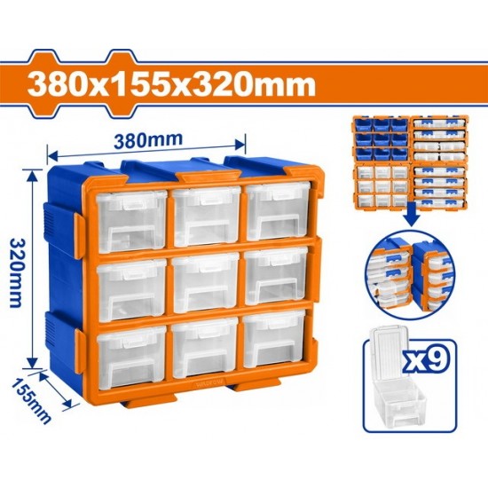 WADFOW ΣΥΡΤΑΡΙΕΡΑ ΑΠΟΘΗΚΕΥΣΗΣ 380Χ155Χ320mm (WTB8331) ΕΡΓΑΛΕΙΟΘΗΚΗ - ΕΡΓΑΛΕΙΟΦΟΡΟΙ - ΤΣΑΝΤΑ ΕΡΓΑΣΙΑΣ - ΣΚΑΛΑ ΑΛΟΥΜΙΝΙΟΥ