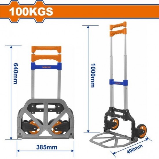 WADFOW ΚΑΡΟΤΣΙ ΜΕΤΑΦΟΡΑΣ ΠΤΥΣΣΟΜΕΝΟ 100Kg (WWB8A10) ΕΡΓΑΛΕΙΟΘΗΚΗ - ΕΡΓΑΛΕΙΟΦΟΡΟΙ - ΤΣΑΝΤΑ ΕΡΓΑΣΙΑΣ - ΣΚΑΛΑ ΑΛΟΥΜΙΝΙΟΥ