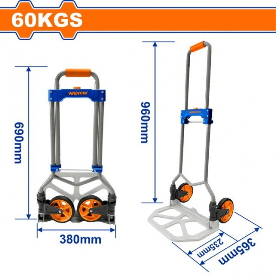 WADFOW ΚΑΡΟΤΣΙ ΜΕΤΑΦΟΡΑΣ ΠΤΥΣΣΟΜΕΝΟ 60Kg (WWB9A06) ΕΡΓΑΛΕΙΟΘΗΚΗ - ΕΡΓΑΛΕΙΟΦΟΡΟΙ - ΤΣΑΝΤΑ ΕΡΓΑΣΙΑΣ - ΣΚΑΛΑ ΑΛΟΥΜΙΝΙΟΥ