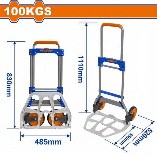 WADFOW ΚΑΡΟΤΣΙ ΜΕΤΑΦΟΡΑΣ ΠΤΥΣΣΟΜΕΝΟ 100Kg (WWB9A10) ΕΡΓΑΛΕΙΟΘΗΚΗ - ΕΡΓΑΛΕΙΟΦΟΡΟΙ - ΤΣΑΝΤΑ ΕΡΓΑΣΙΑΣ - ΣΚΑΛΑ ΑΛΟΥΜΙΝΙΟΥ